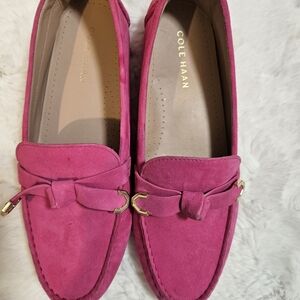 NEW Cole Haan Cloudfeel Coral Raspberry Driving Loafers - Size 9B